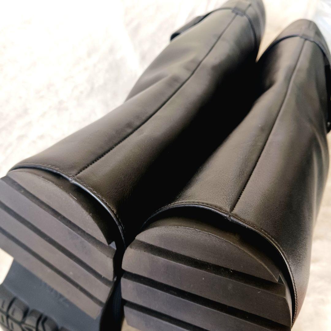 未使用 ザラ ニーハイゲートルロングブーツ 2024年モデル 23.5㎝ 黒