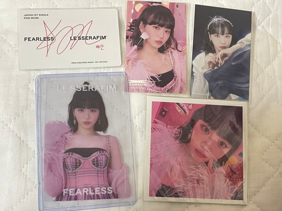 le sserafim チェウォン クリアトレカ メッセージカード スクエア