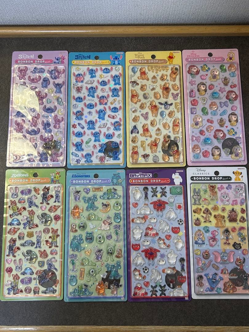 【正規品】ディズニーボンボンドロップシール8枚セット サンスター文具 ディズニー BONBON DROP SEAL ボンボンドロップシール