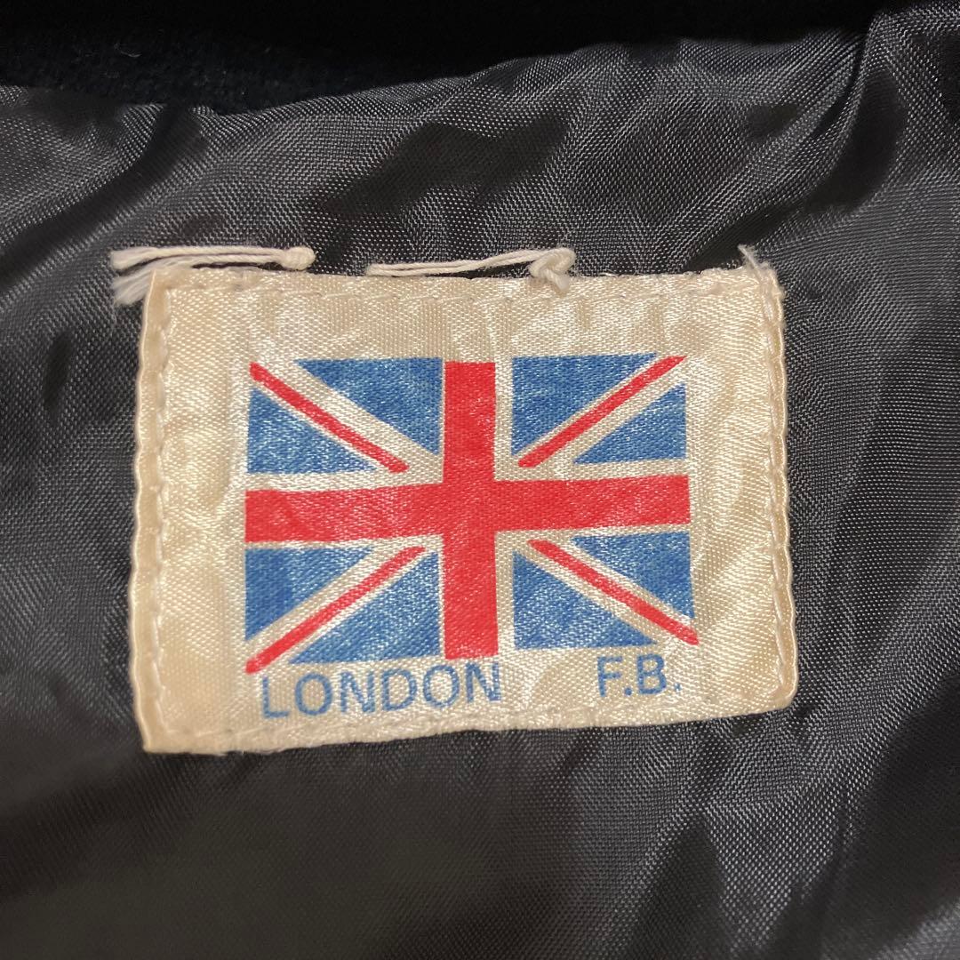 LONDON F.B. スカジャン 鷹 龍 ベロア 別珍 黒 ビンテージ - メルカリ