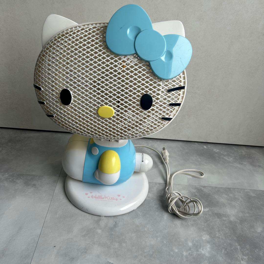 ハローキティ　扇風機　2003年　水色　レア ハローキティ 扇風機 30cm FL-KT301 サンリオ レア d812 - メルカリ