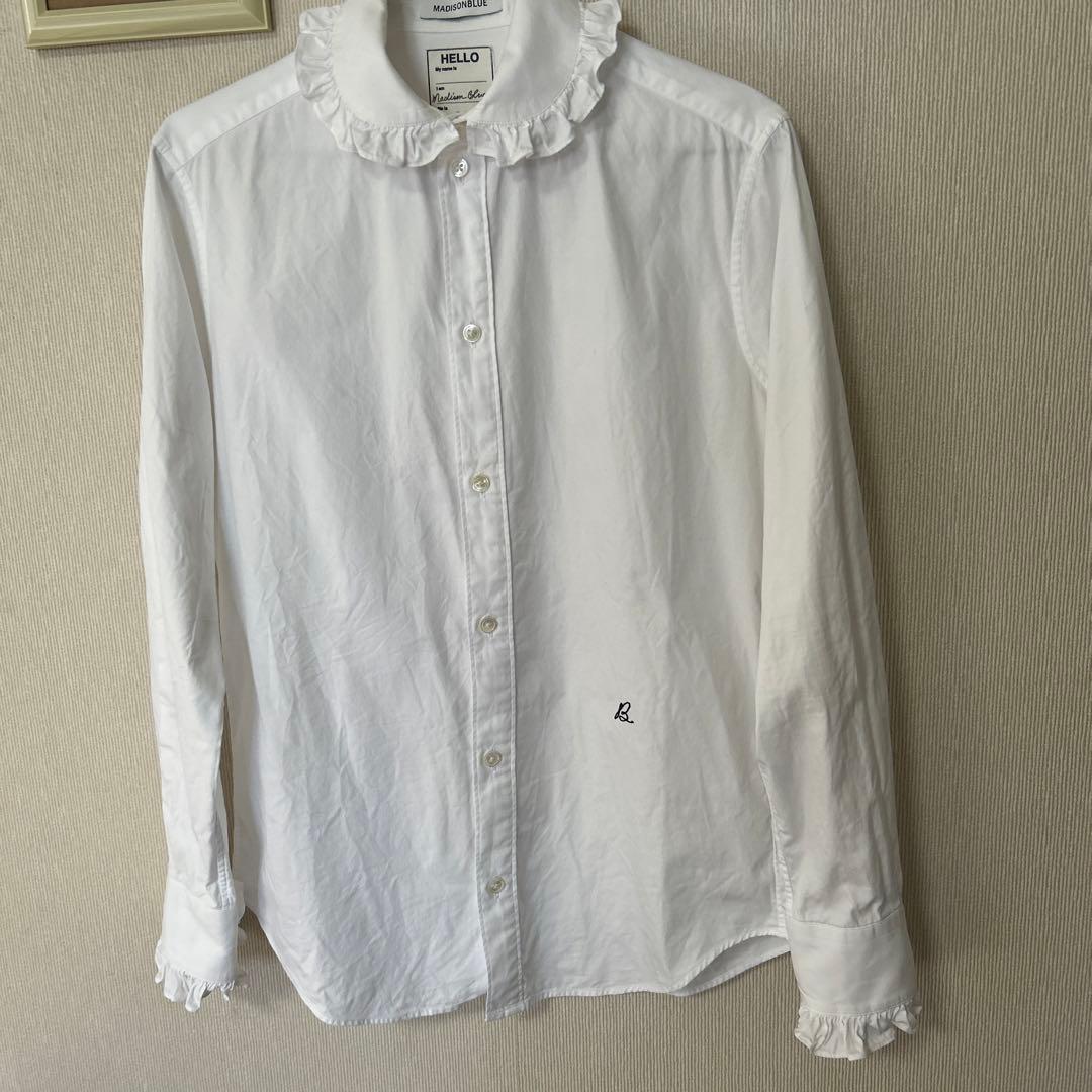 MADISONBLUE マディソンブルー ラウンドカラー フリル シャツ 02