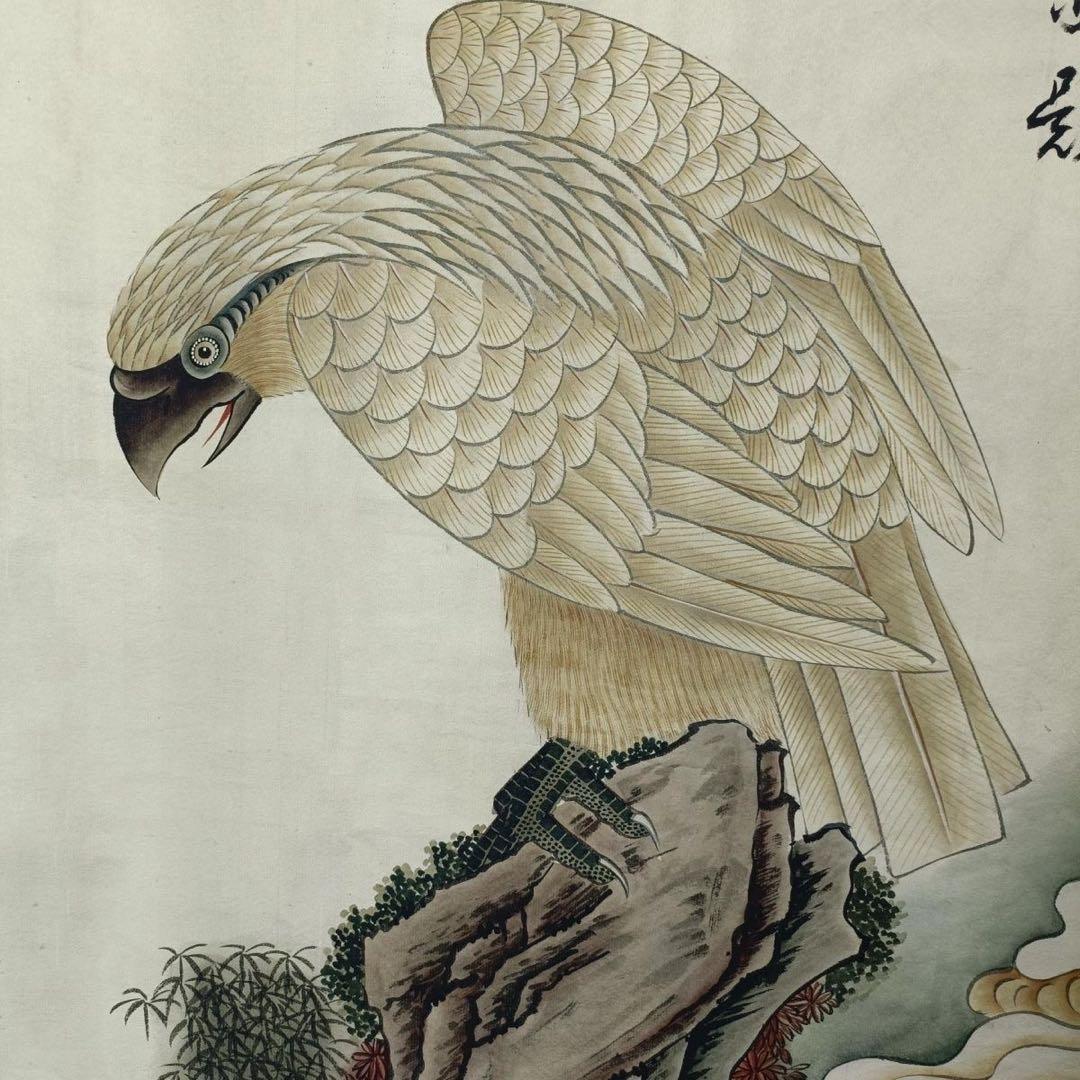 董其昌 鷹図 三尺中堂 掛軸 サイズ77×175cm - メルカリ