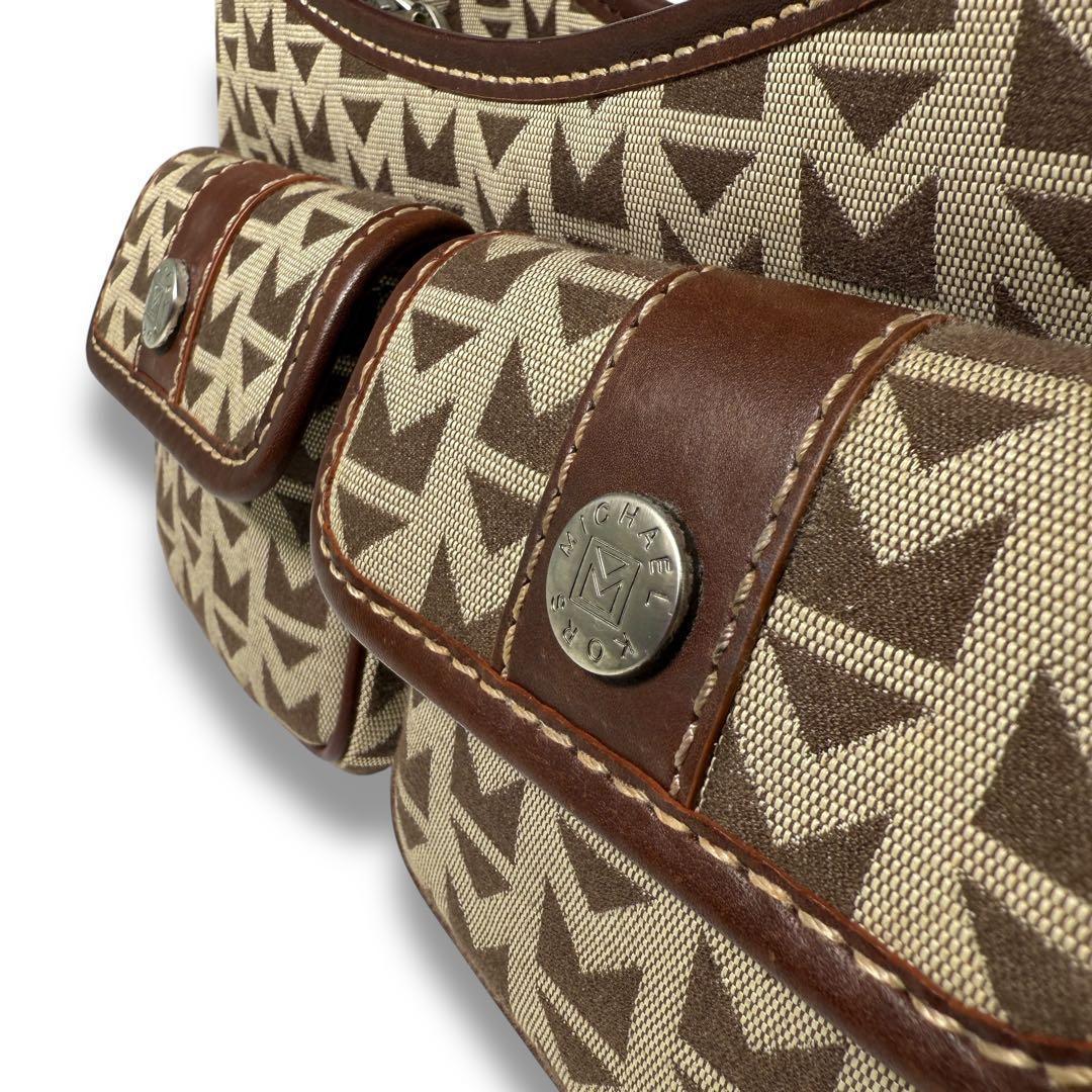 《激レア》マイケルコース ワンショルダー バック キャンバス レザー フラップ