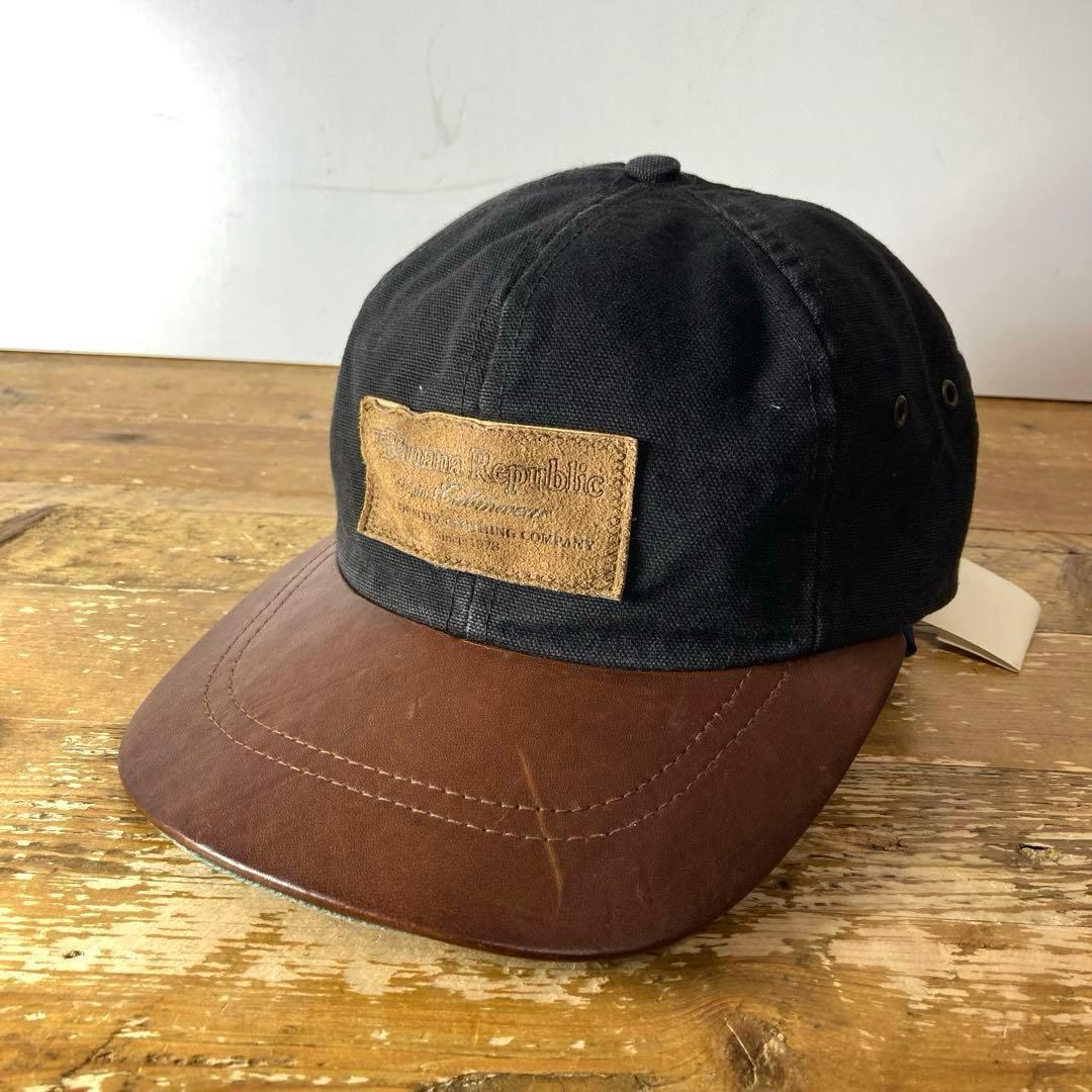 帽子 made in USA deadstock BANANA REPUBLIC BANANA REPUBLIC】 Early 90s DEADSTOCK WOOL LEATHER CAP 