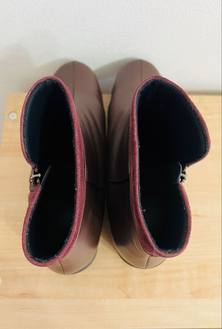 HILLS AVENUE】人気のサイドゴアブーツ ブラウン/バーガンディ - メルカリ