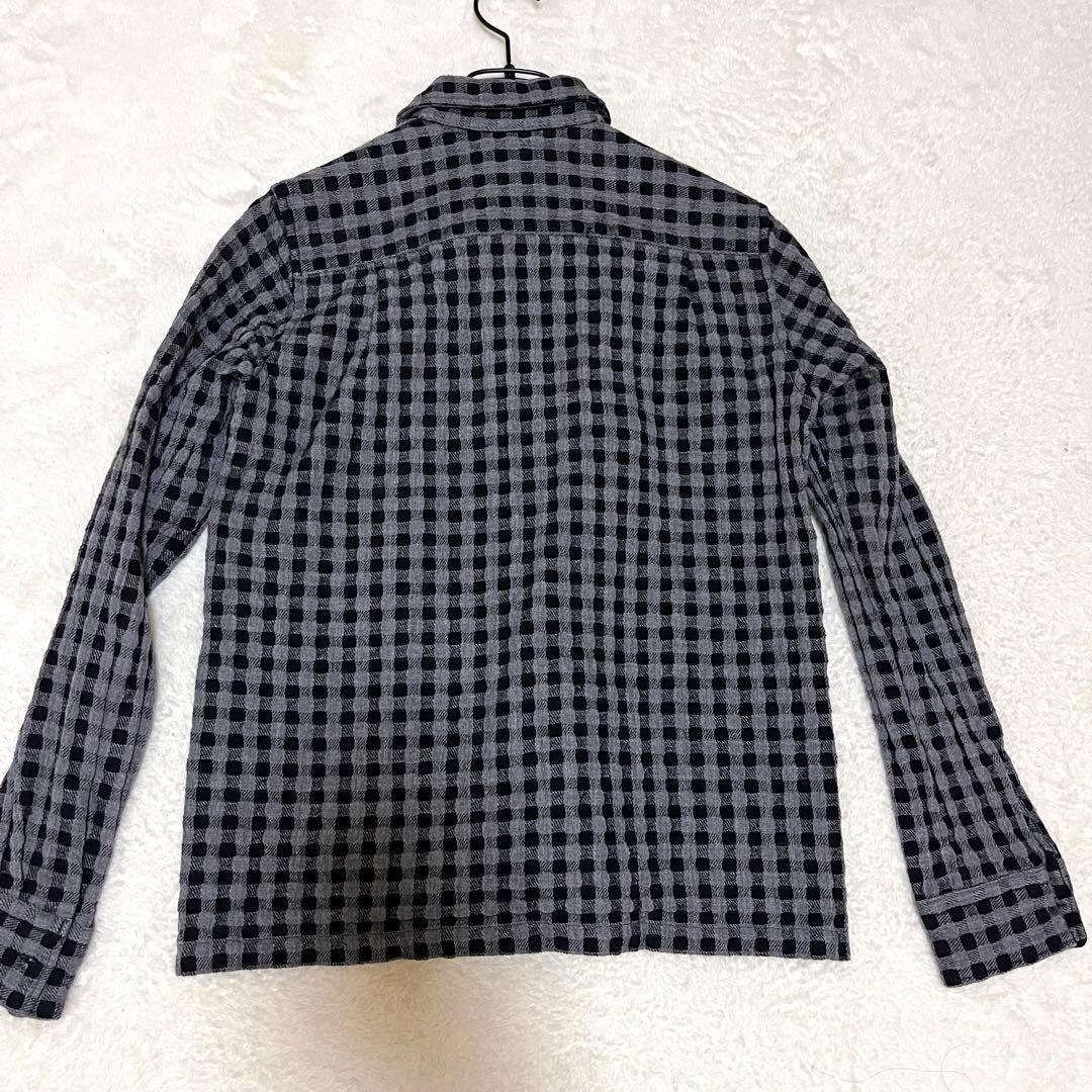 希少 ローブドシャンブル コムデギャルソン チェック コサージュ シャツ