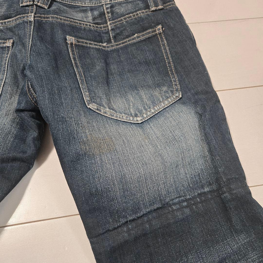 PPFM ダブルウエスト デニム ジーンズ y2k archive レザー - メルカリ