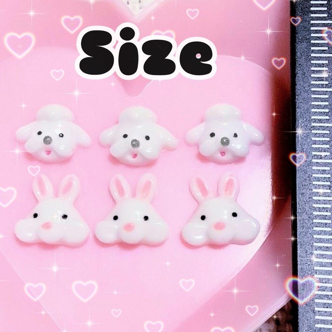 10個セット 犬 ネイルパーツ デコパーツ 3Dネイル マルチーズ トイ