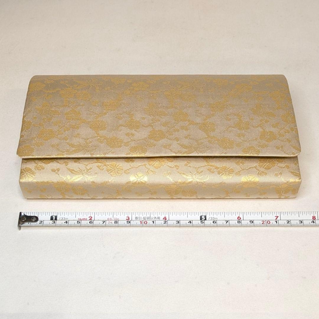 フォロー割・新品】 和装 クラッチバッグ 西陣織 本金 正絹 金襴 梅 蝶