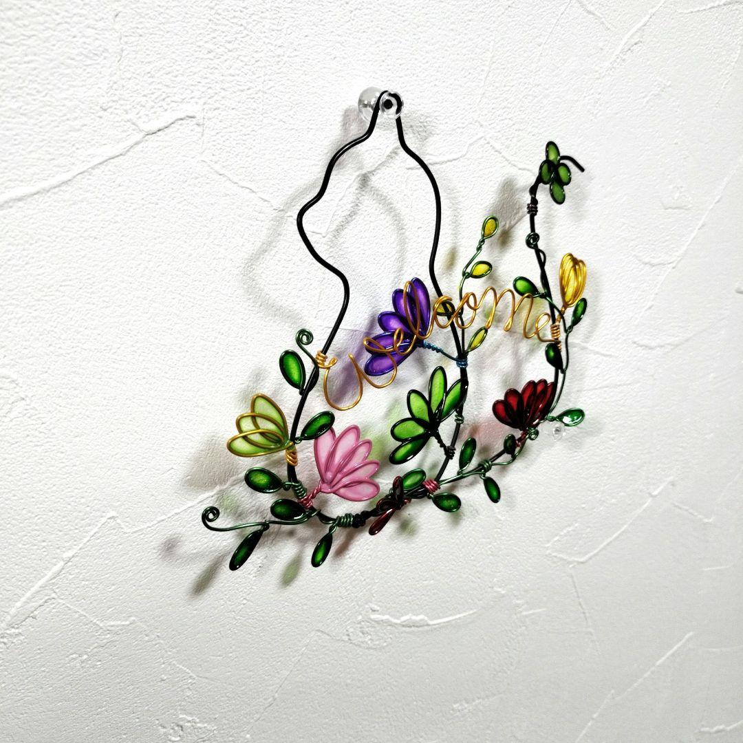 ネコ花 ワイヤーアート ワイヤークラフト - メルカリ