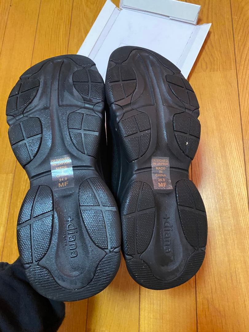 a*i様 +diana 【撥水加工】軽量厚底ニットソックスブーツ【24.0cm】