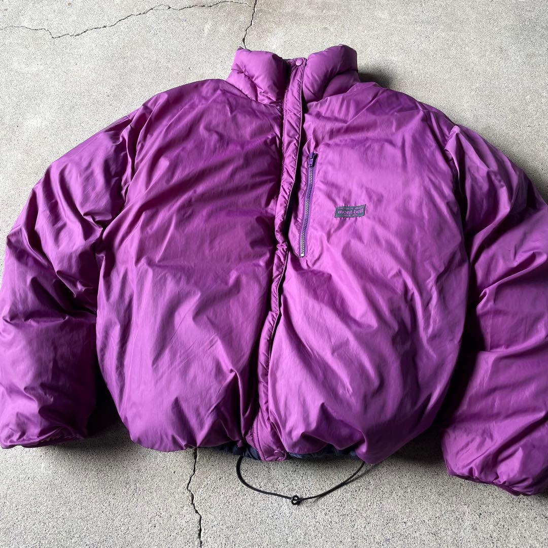 90s mont-bell リバーシブル ダウンジャケット ネイビー パープル