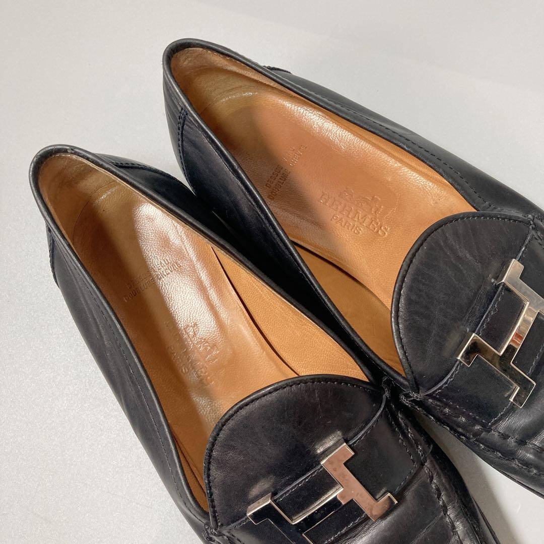 HERMES エルメス コンスタンス ローファー Hロゴ 革靴 37 1/2 - メルカリ