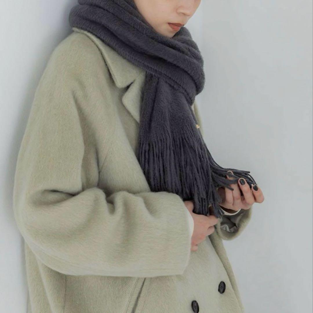 crewre クルーレ マイルドシャギーウールPコート ペールカーキ 2の通販