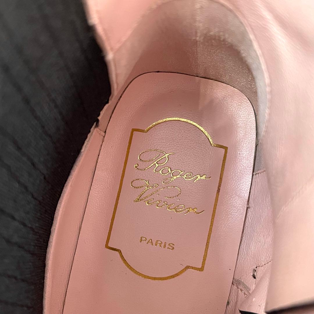 《未使用品》ロジェヴィヴィエ サイドジップブーツ スエード 黒系 36 1/2