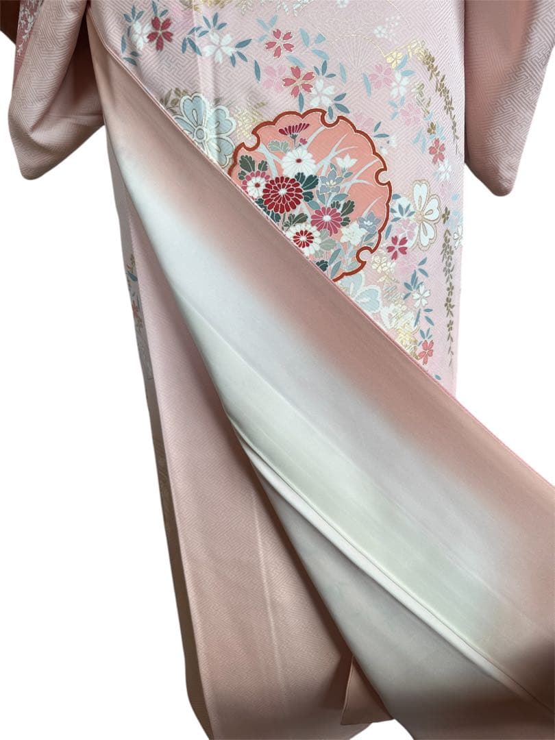 Rin様専用 高級訪問着 金彩友禅 枝垂れ桜 雪輪 ピンク - メルカリ