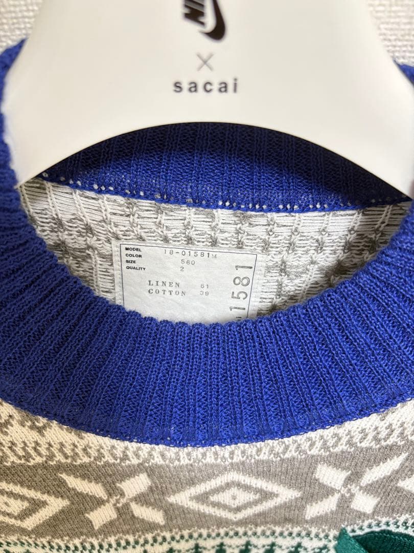 美品！！【田中圭CM着用】『sacai サカイ』ニット プルオーバー
