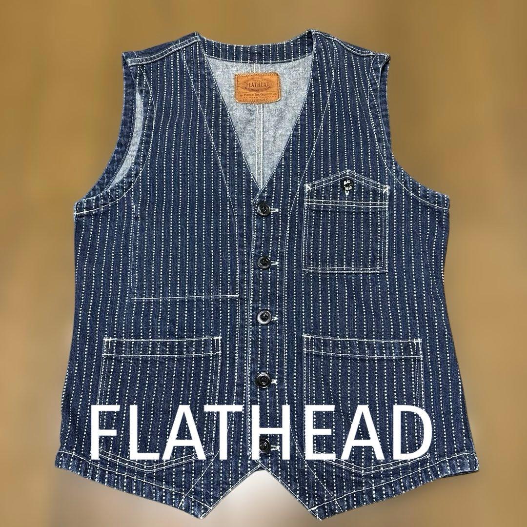 FLATHEAD ウォバッシュストライプデニムベスト ウォバッシュデニム ワークベスト FN-MVD-701 | THE FLAT HEAD