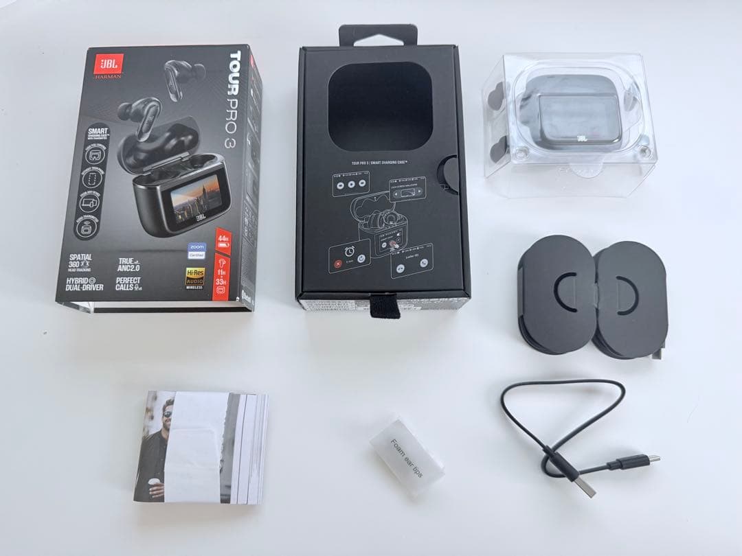 JBL TOUR PRO 3 ワイヤレスイヤホン ブラック JBL Tour Pro 3 (Black) True wireless earbuds with active noise
