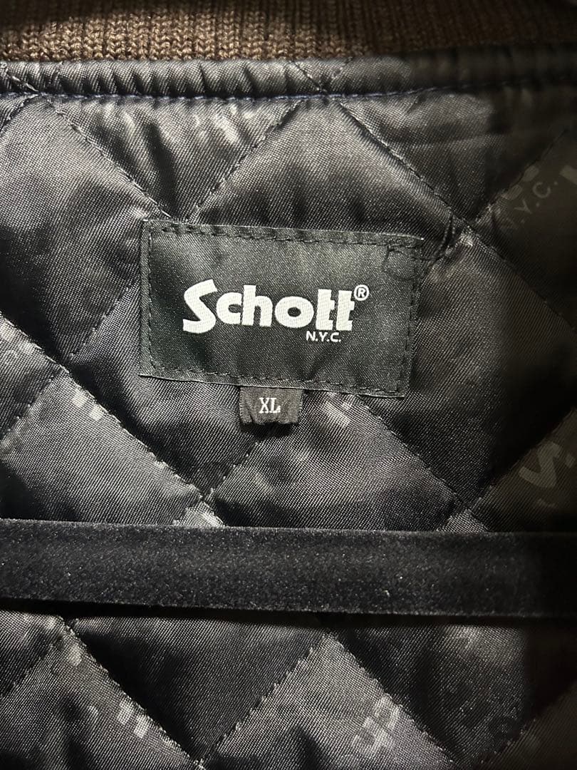 Schott N.Y.C. スクーカム レザースタジャン XL 刺繍 美品 - メルカリ