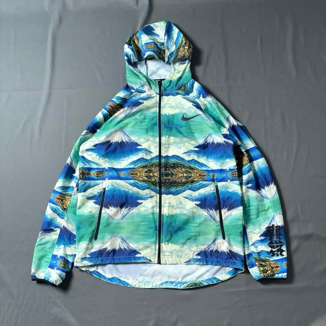 NIKE 東京マラソン 限定 ナイロンジャケット 富士山 総柄 和柄 ランニング 東京マラソン2026 LIMITED ジャケット | Performance Black | 【ASICS