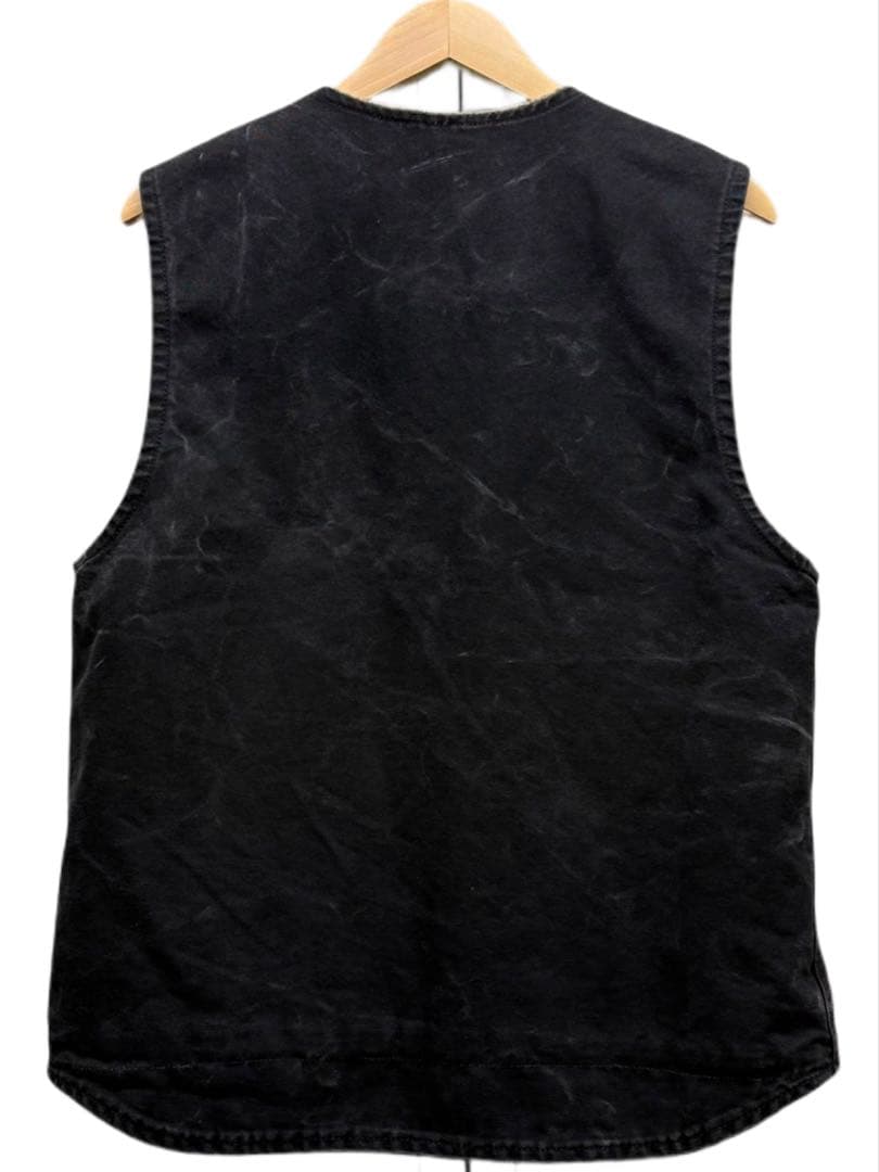 00s カーハート ダック ベスト 裏ボア 鬼フェード ブラック メキシコ製