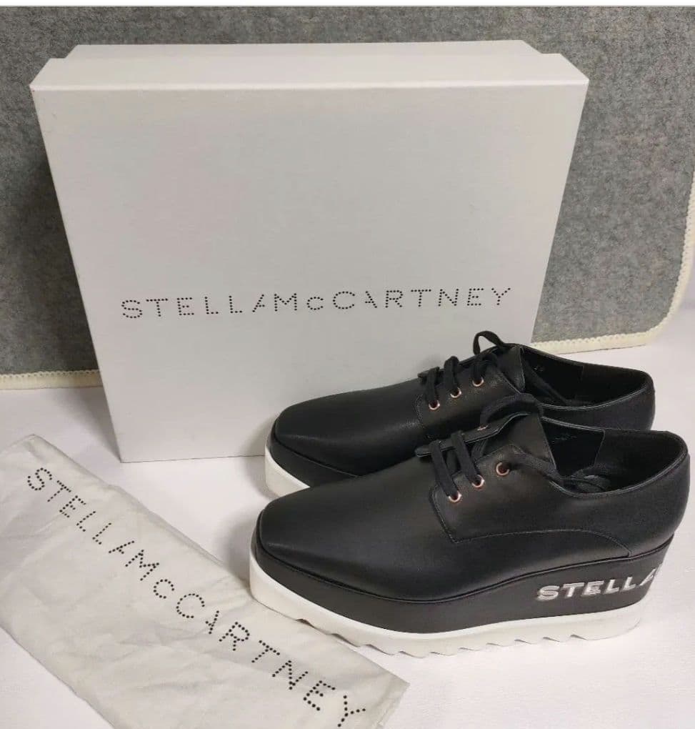 ぽあろ様専用38サイズ24.5cmロゴ黒ステラマッカートニーエリス