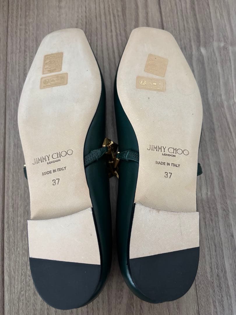 ジミーチュウ ダイヤモンド ティルダ チェーン フラットシューズ