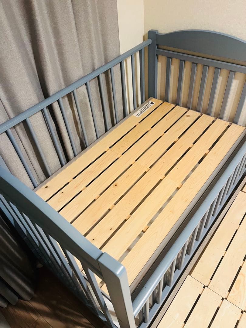 廃盤品】LOWYA ベビーベッド ブルー | 激安通販のイーサプライ