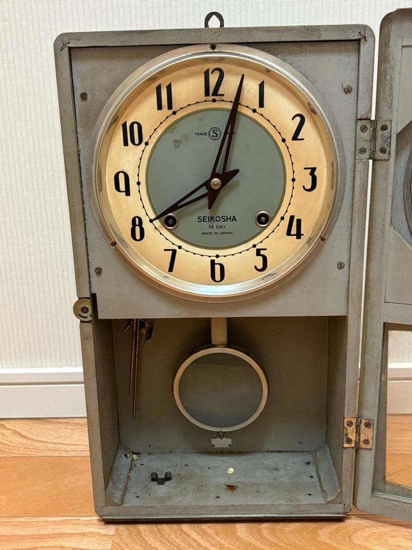 当時物 精工舎 ゼンマイ式 振り子時計 掛時計 ジャンク - メルカリ