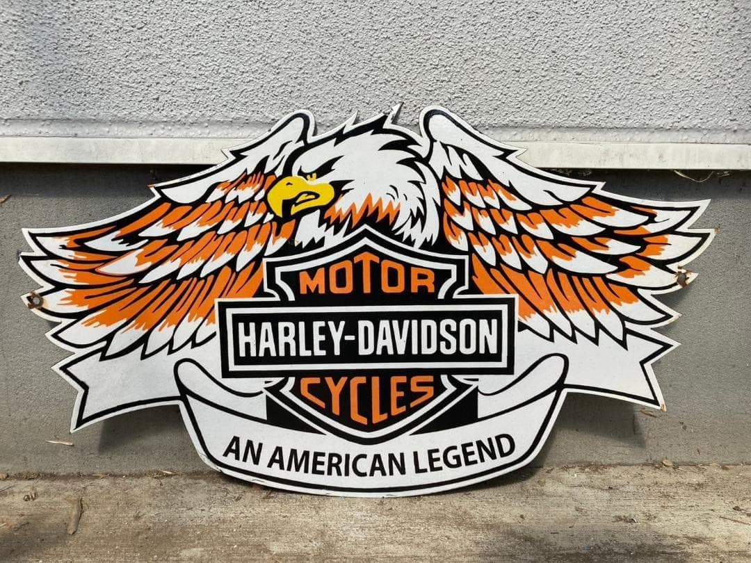 ビンテージ 大型 看板 ハーレーダビッドソン 幅76cm / ガレージ - メルカリ