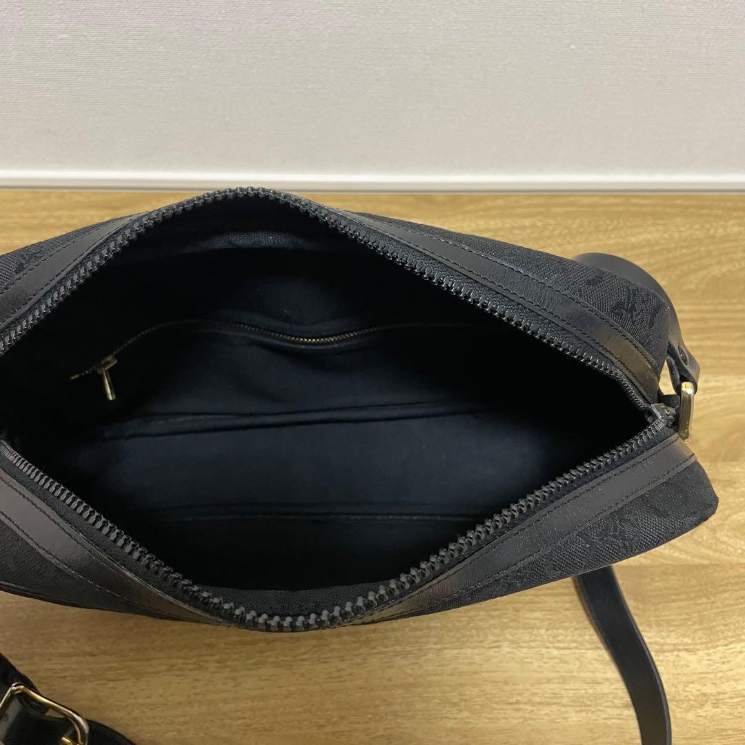 《美品》CELINE（セリーヌ）キャンパス×レザー ショルダーバッグ ブラック