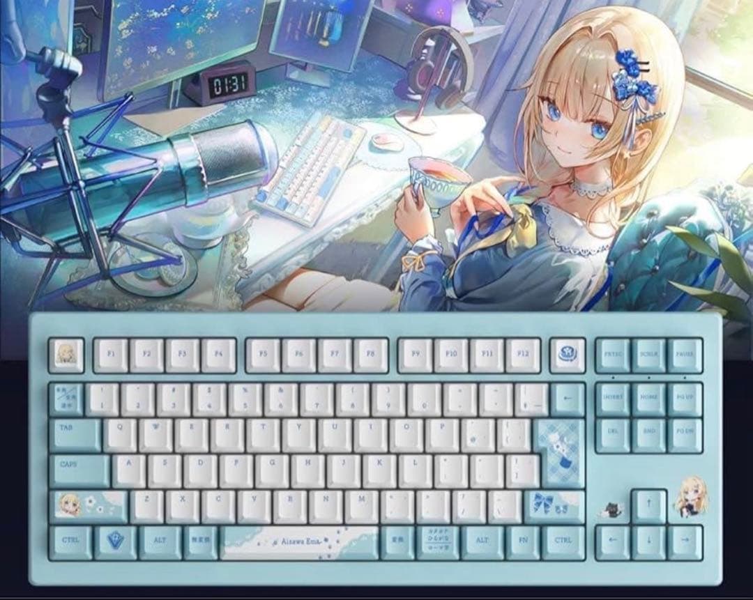 VSPO! GEAR ゲーミングキーボード　藍沢エマ Amazon.co.jp: ぶいすぽっ VSPO!GEAR ゲーミングキーボード 藍沢エマ