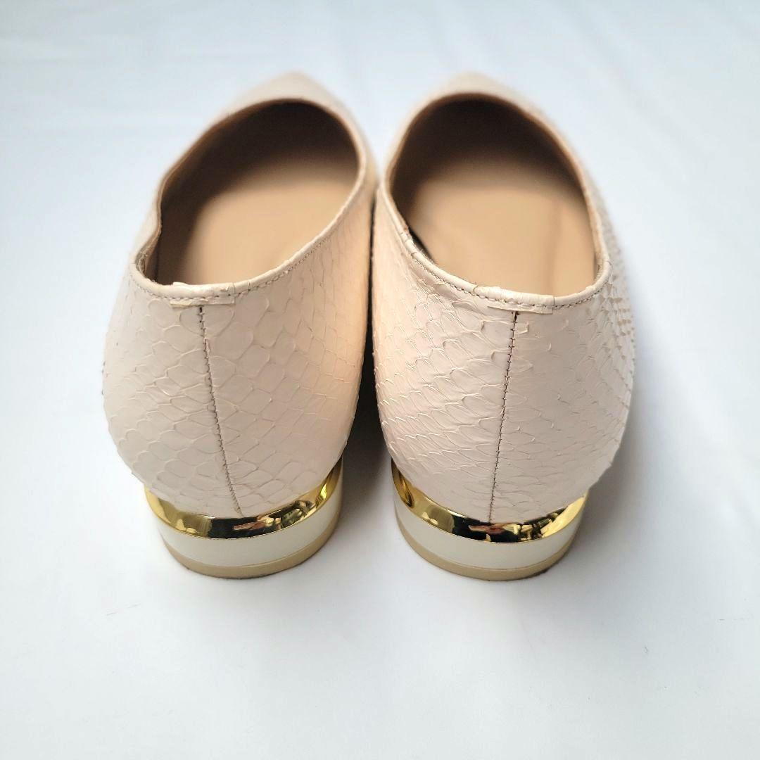 美品 HIMIKO On Bleue 卑弥呼 本革フラットパンプス 24.5cm