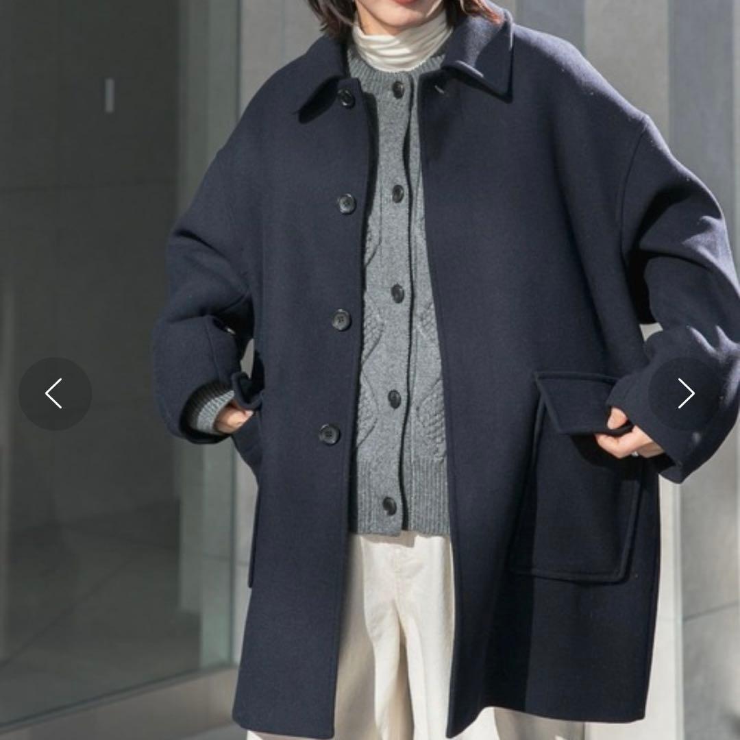 FORK&SPOON　バルカラーミドルコート　ネイビー FORK&SPOON（フォークアンドスプーン）の「FORK&SPOON バルカラー