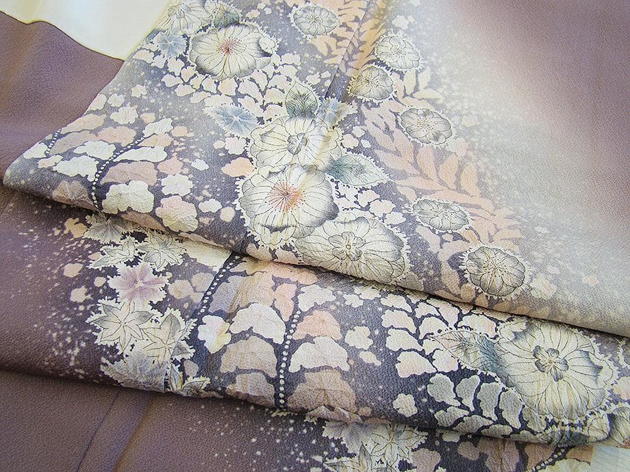 値下げ交渉OK！作家物 極上ちりめん 絞り 辻が花 訪問着 蔦 正絹