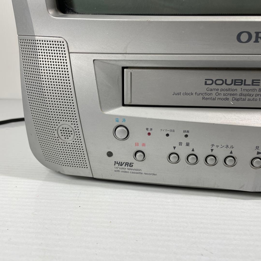 通電可☆オリオン ブラウン管テレビ☆14VR6 ビデオ付きカラーテレビ