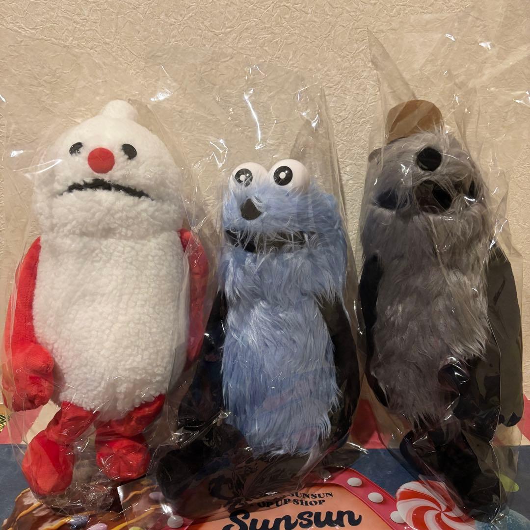 パペットスンスン ポップアップストア ぬいぐるみ 3体セット 商品詳細
