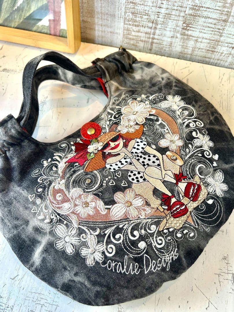 お纏めリクエスト＊ロラライハリス♡ブラックWデニム絞りバッグ