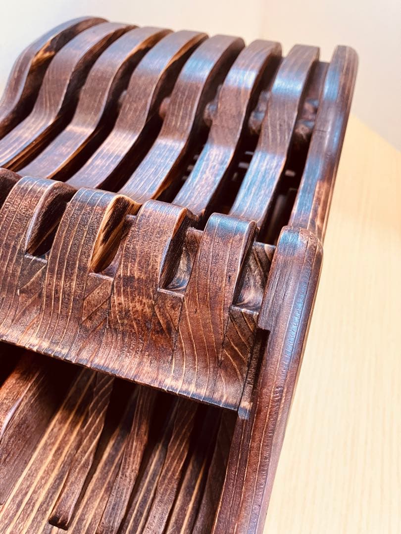 木製シザートレイ シザートレー シザースタンド ハサミ皿 Aタイプ