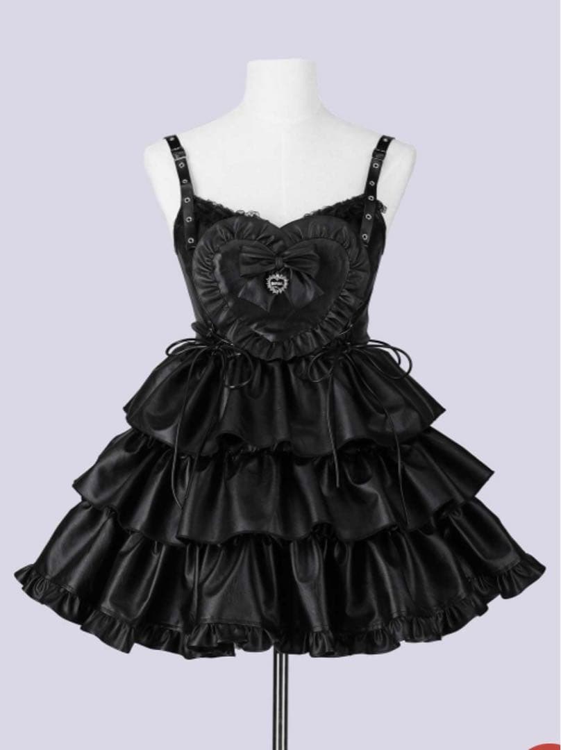 コスプレ衣装 IMVAL / Frill Heart Dress [BLK] IMVAL / Frill Heart Dress [BLK] - QOOZA