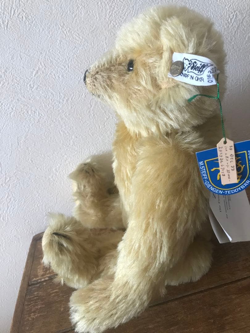 シュタイフ1906年復刻盤テディベアヴィンテージ ベア白タグ黒文字