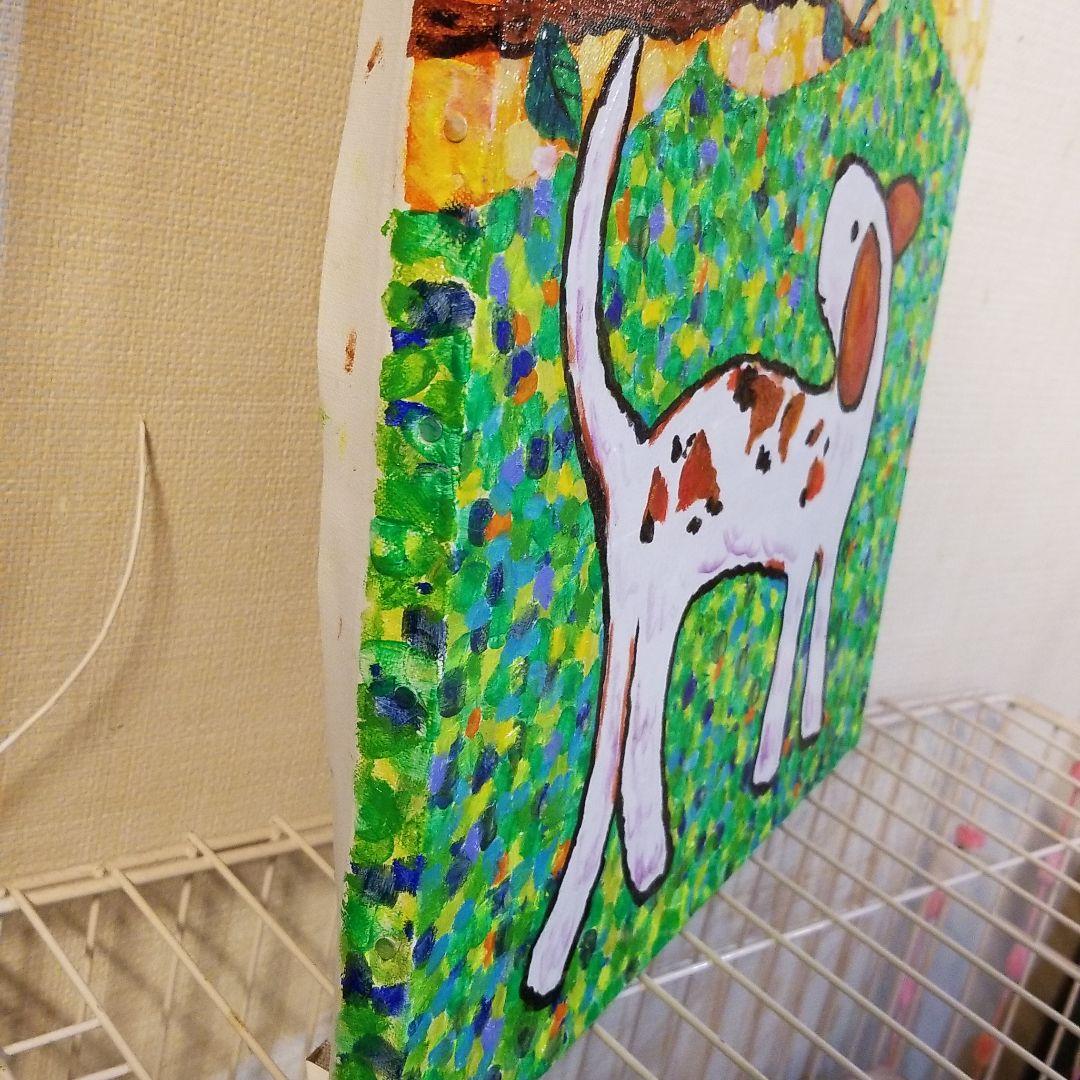 油絵 FUUTA様専用確認 友だちの歌を聴く犬