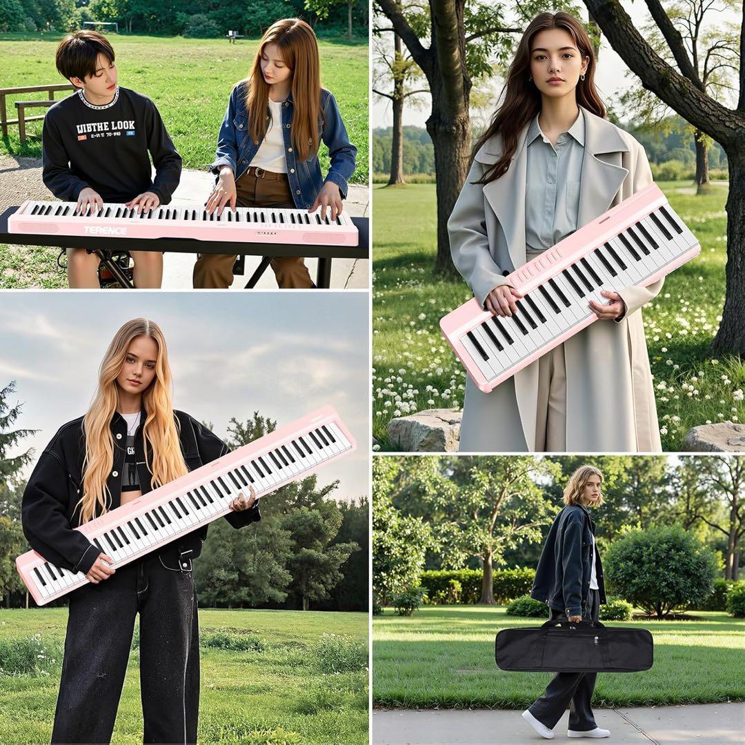 214TERENCE 電子ピアノ 88鍵盤 折り畳み式 キーボード V20 - メルカリ