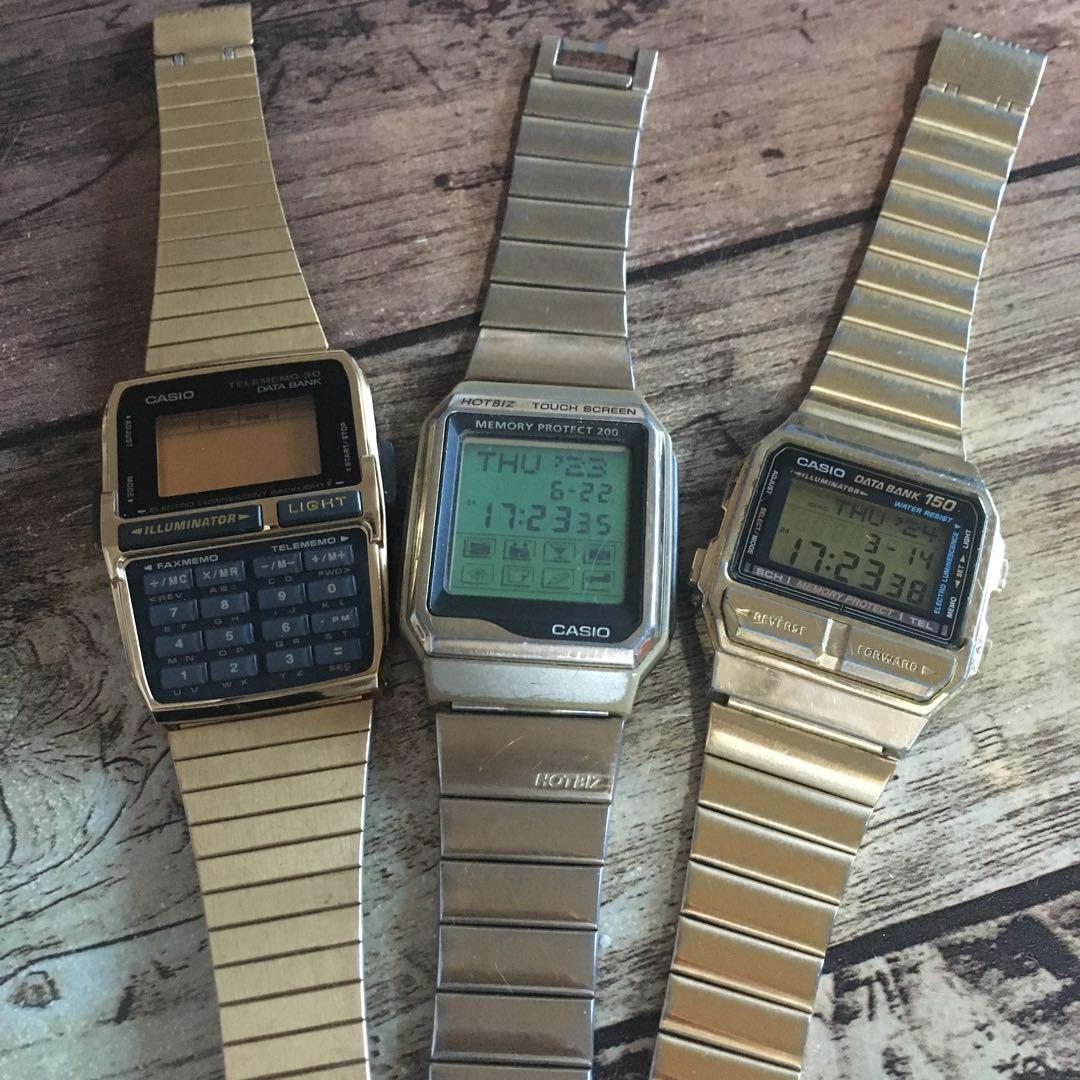 レア◇中古動品&ジャンク◇カシオ データバンク 3本セット◇ゴールド