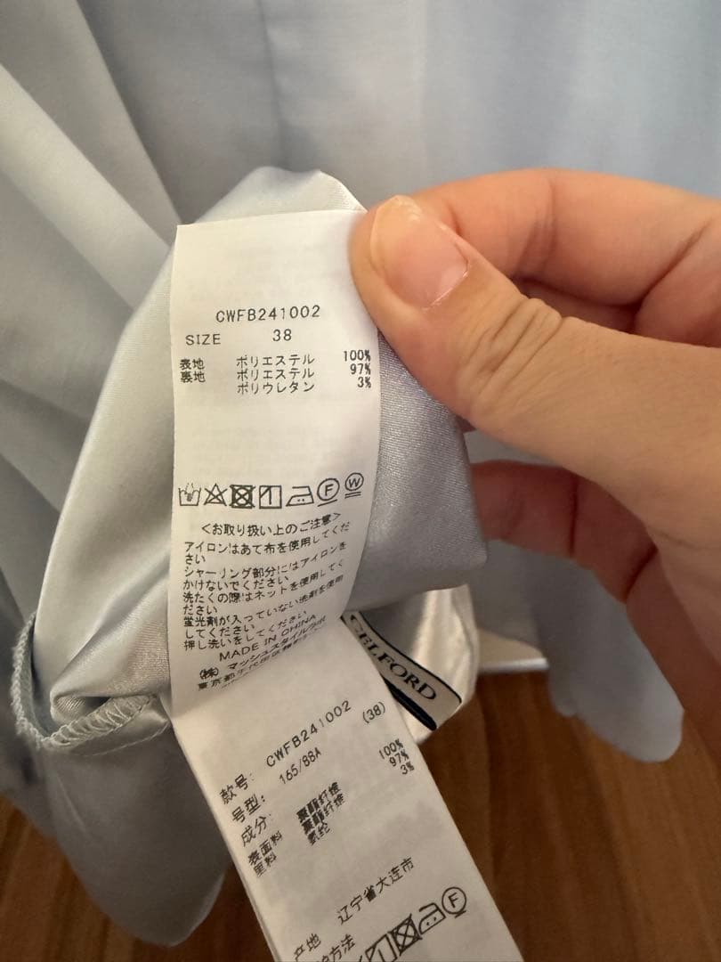 CELFORDセルフォード ボウタイ付きシアーブラウス サックス 38 - メルカリ