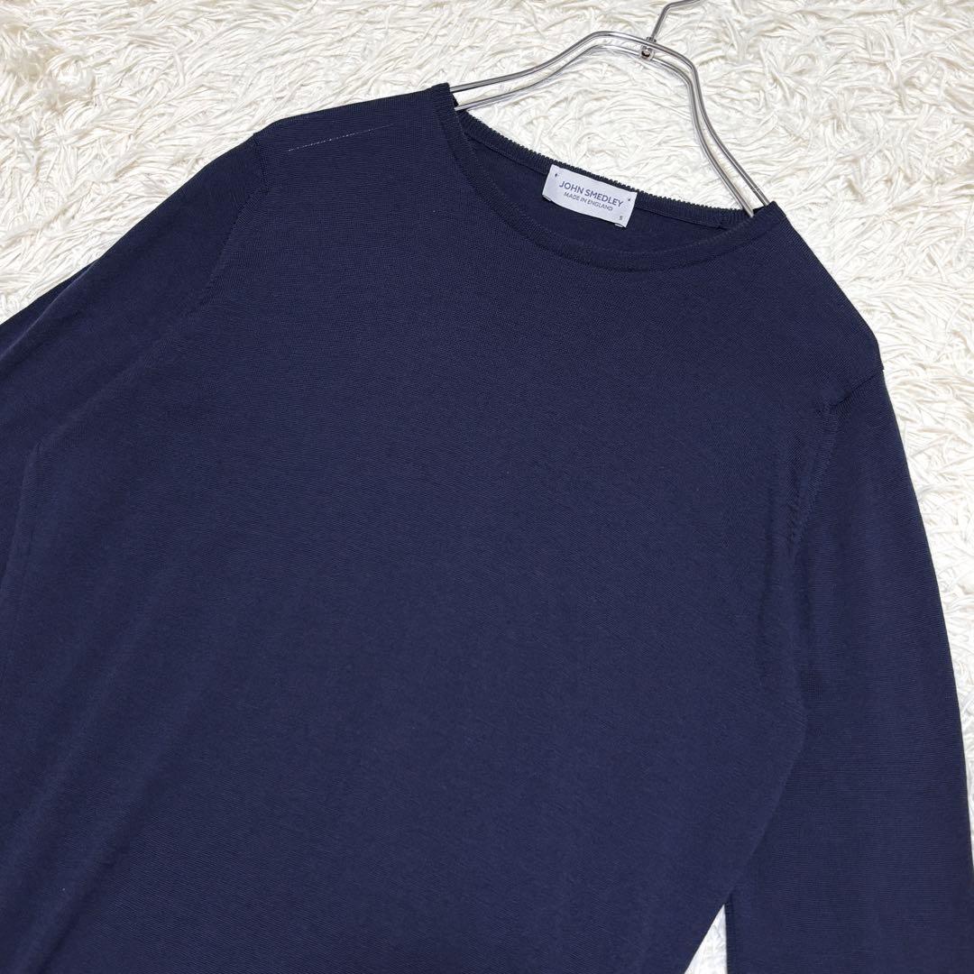 極美品 ジョンスメドレー 現行タグ エクストラファインメリノニット S