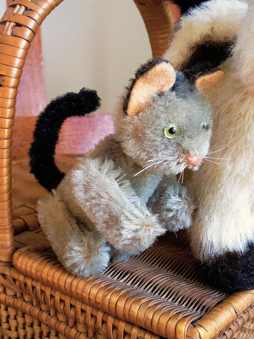 ガラス目の灰色猫さん 耳黒 シュコー グレーキャット ノアの箱舟シリーズ