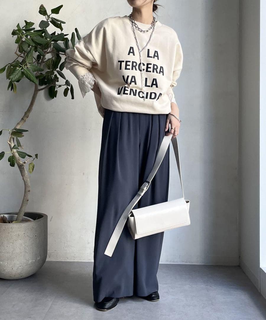 新品 DOUDOU メッセージ2WAYビッグプルオーバー アイボリー - メルカリ